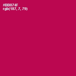 #BB074F - Jazzberry Jam Color Image