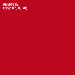 #BB081E - Milano Red Color Image