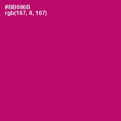 #BB086B - Lipstick Color Image