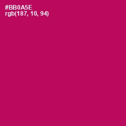 #BB0A5E - Jazzberry Jam Color Image