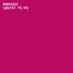 #BB0A5F - Jazzberry Jam Color Image