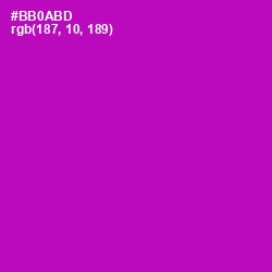 #BB0ABD - Violet Eggplant Color Image