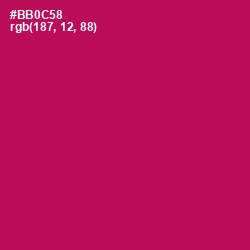 #BB0C58 - Jazzberry Jam Color Image