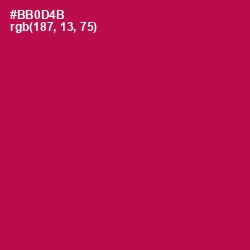 #BB0D4B - Jazzberry Jam Color Image