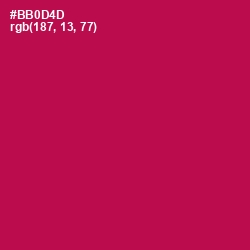 #BB0D4D - Jazzberry Jam Color Image