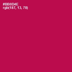 #BB0D4E - Jazzberry Jam Color Image