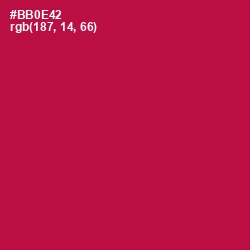 #BB0E42 - Jazzberry Jam Color Image