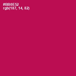 #BB0E52 - Jazzberry Jam Color Image