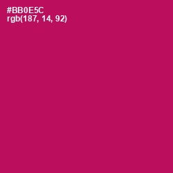 #BB0E5C - Jazzberry Jam Color Image