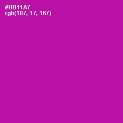 #BB11A7 - Violet Eggplant Color Image