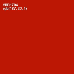 #BB1704 - Milano Red Color Image