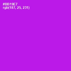 #BB19E7 - Electric Violet Color Image