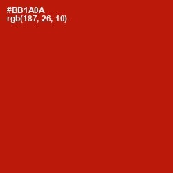 #BB1A0A - Milano Red Color Image