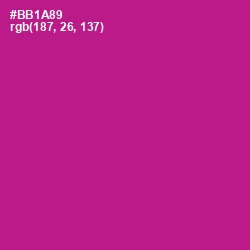 #BB1A89 - Medium Red Violet Color Image