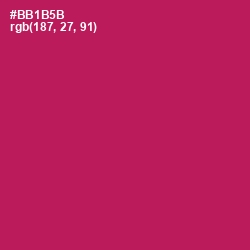 #BB1B5B - Jazzberry Jam Color Image