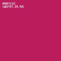 #BB1C5C - Jazzberry Jam Color Image