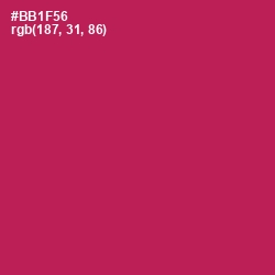 #BB1F56 - Jazzberry Jam Color Image