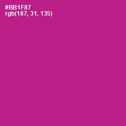 #BB1F87 - Medium Red Violet Color Image