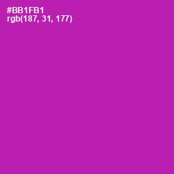 #BB1FB1 - Violet Eggplant Color Image