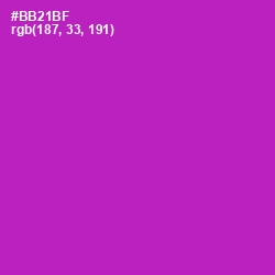 #BB21BF - Violet Eggplant Color Image