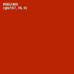 #BB2400 - Tabasco Color Image