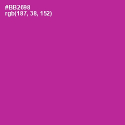 #BB2698 - Medium Red Violet Color Image