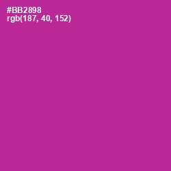 #BB2898 - Medium Red Violet Color Image