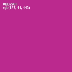 #BB298F - Medium Red Violet Color Image