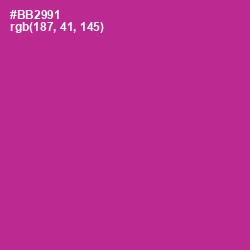#BB2991 - Medium Red Violet Color Image
