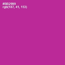 #BB2999 - Medium Red Violet Color Image