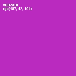 #BB2ABF - Violet Eggplant Color Image