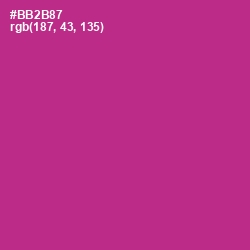 #BB2B87 - Medium Red Violet Color Image