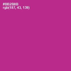 #BB2B8B - Medium Red Violet Color Image