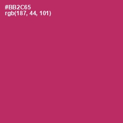 #BB2C65 - Hibiscus Color Image