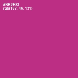 #BB2E83 - Medium Red Violet Color Image