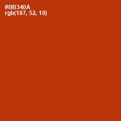 #BB340A - Tabasco Color Image