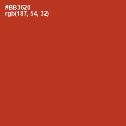 #BB3620 - Tall Poppy Color Image