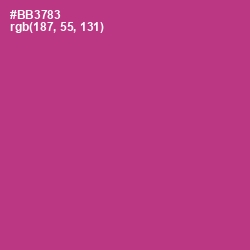 #BB3783 - Medium Red Violet Color Image