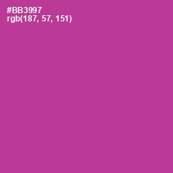 #BB3997 - Medium Red Violet Color Image