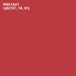 #BB3A41 - Night Shadz Color Image