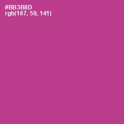 #BB3B8D - Medium Red Violet Color Image