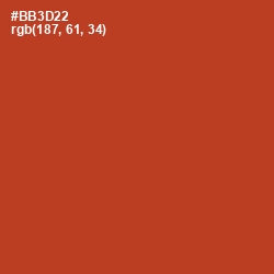 #BB3D22 - Tall Poppy Color Image