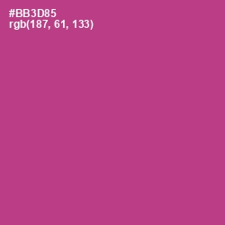 #BB3D85 - Medium Red Violet Color Image