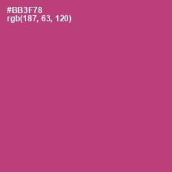 #BB3F78 - Hibiscus Color Image