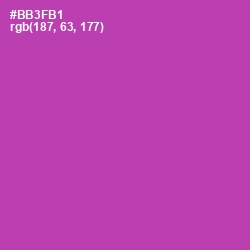 #BB3FB1 - Medium Red Violet Color Image