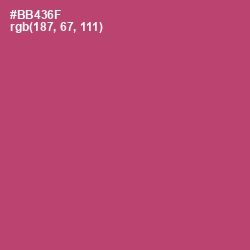 #BB436F - Blush Color Image