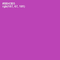 #BB43B5 - Wisteria Color Image