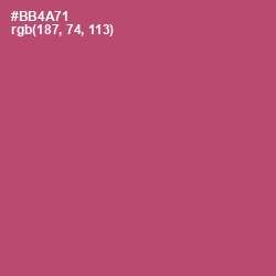 #BB4A71 - Blush Color Image