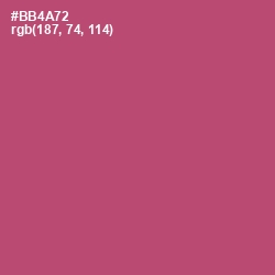 #BB4A72 - Blush Color Image