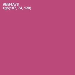#BB4A78 - Blush Color Image